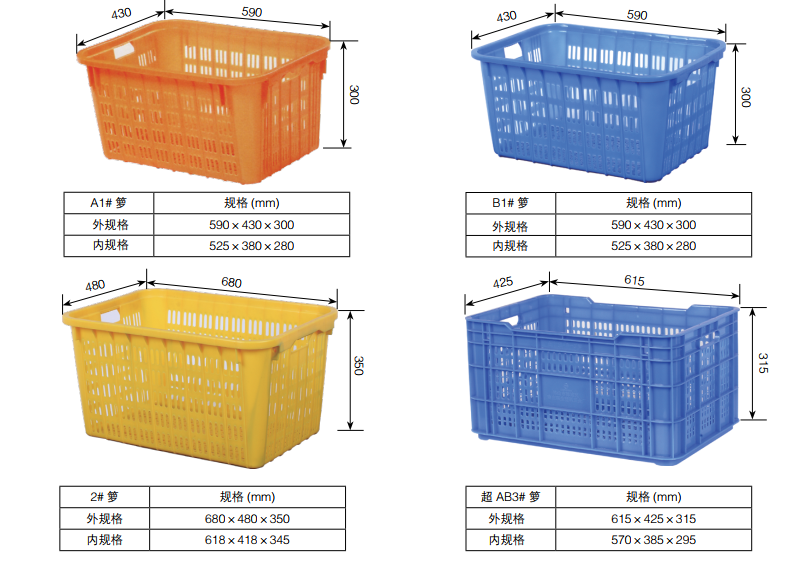 Iron Handle Plastic Crate - Model 3